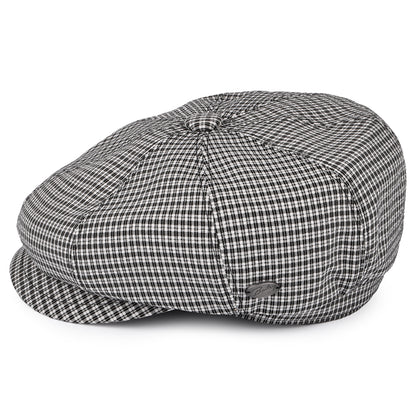 Casquette Gavroche Seersucker Laz noir-blanc BAILEY