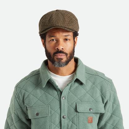 Casquette Gavroche Pied-de-Poule Brood caramel-noir BRIXTON