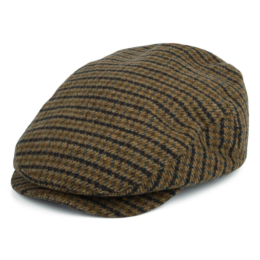 Casquette Plate Pied-de-Poule Hooligan olive clair-marron BRIXTON