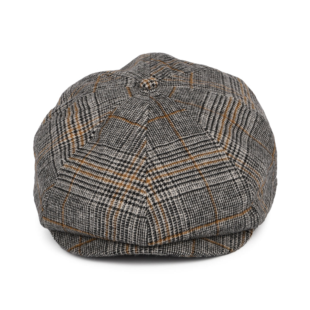Casquette Gavroche Prince-de-Galles Brood blanc cassé-noir-orange BRIXTON