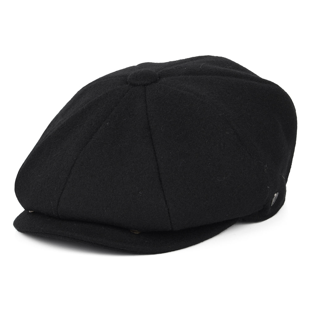 Casquette Gavroche en Laine Melton noir JAXON & JAMES