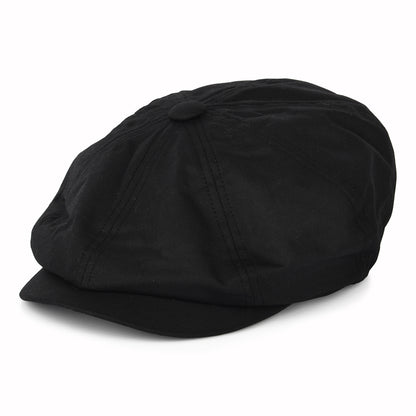 Casquette Gavroche en Coton Ciré Britannique Alfie noir FAILSWORTH
