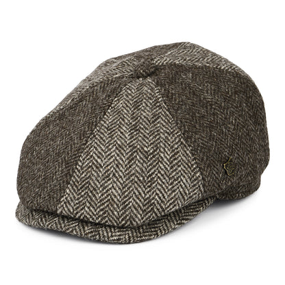 Casquette Gavroche en Laine Britannique Hexham marron clair-marron foncé FAILSWORTH