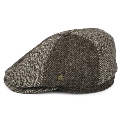 Casquette Gavroche en Laine Britannique Hexham marron clair-marron foncé FAILSWORTH