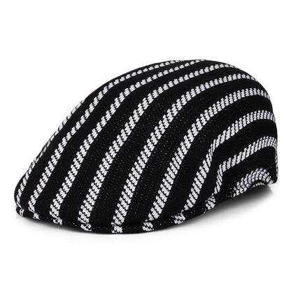 Casquette Plate Twist Stripe 504 noir-blanc KANGOL