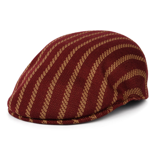 Casquette Plate Twist Stripe 504 canneberge-camel KANGOL