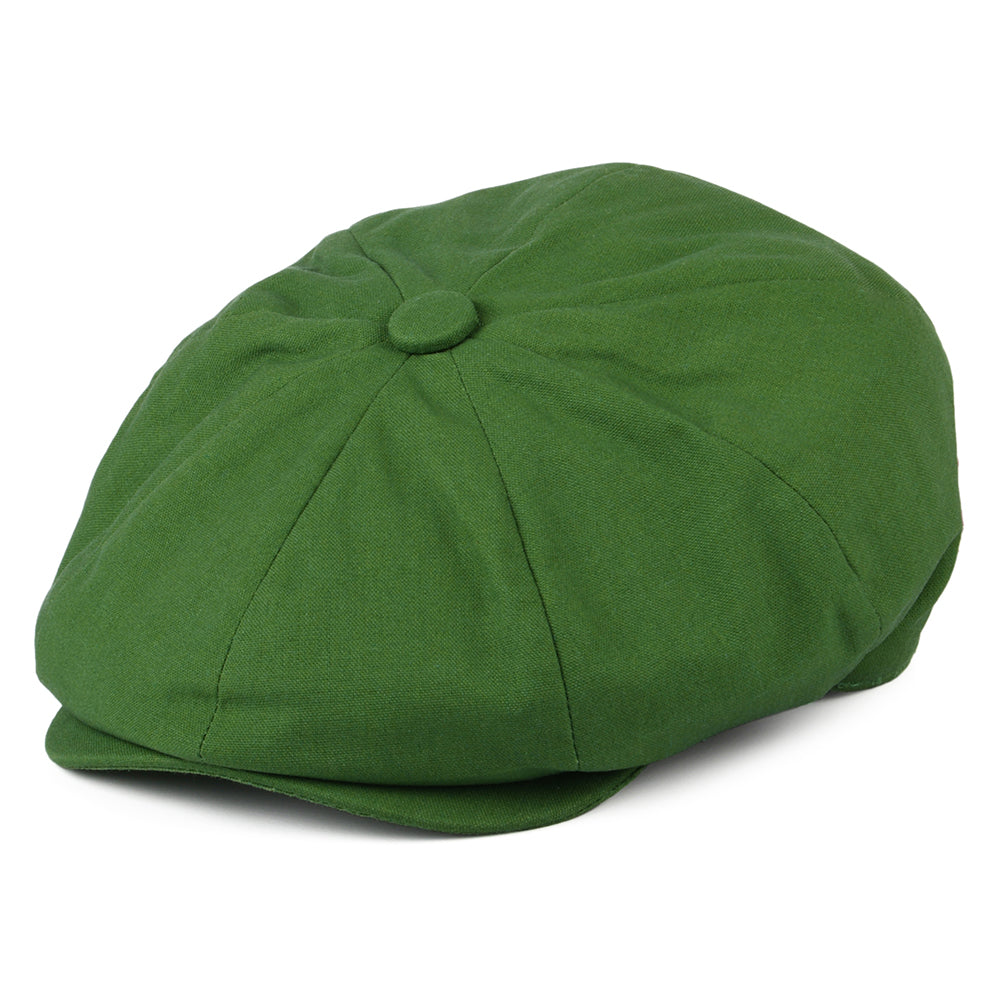 Casquette Gavroche à 8 Pans en Coton et Lin vert CHRISTYS