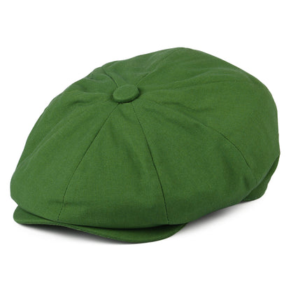 Casquette Gavroche à 8 Pans en Coton et Lin vert CHRISTYS