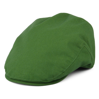 Casquette Plate Balmoral en Coton et Lin vert CHRISTYS