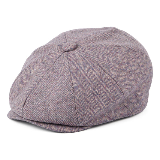 Casquette Gavroche à 8 Pans en Tweed Lovat Teviot violet clair CHRISTYS