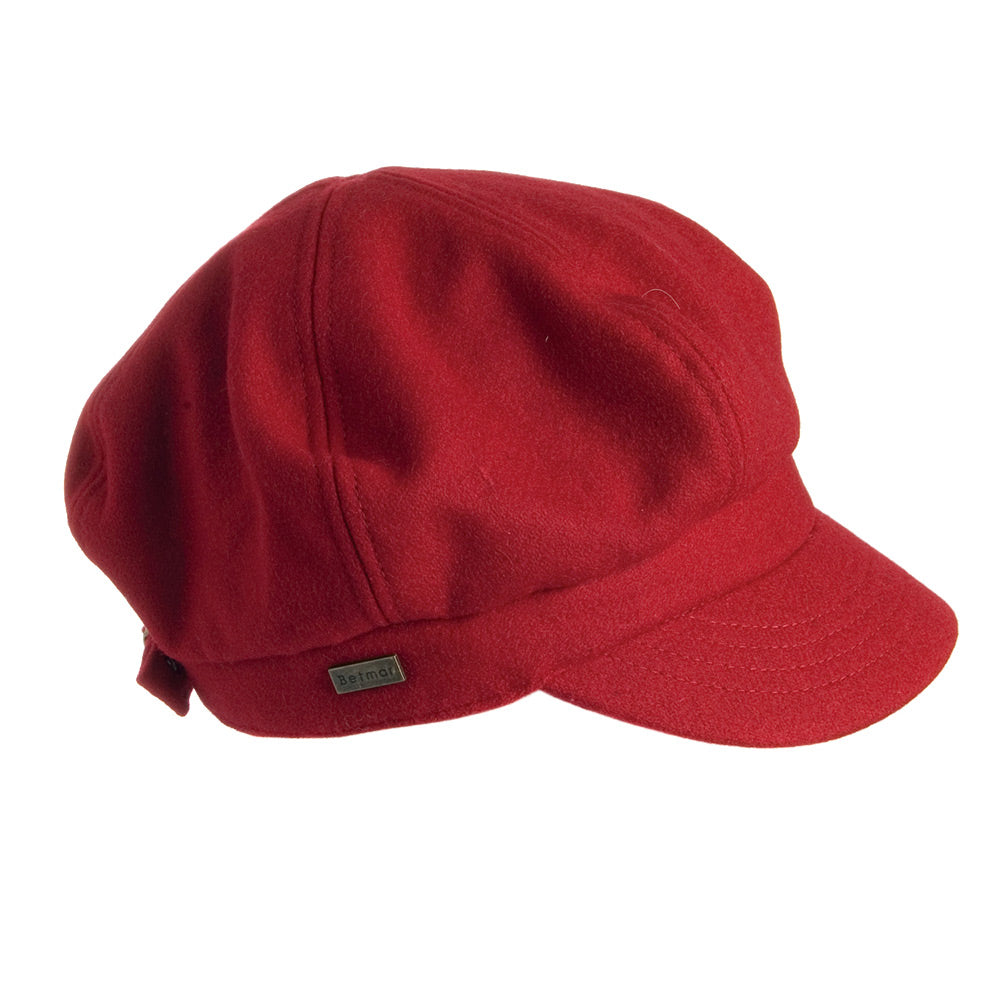 Casquette Gavroche Boy Meets Girl rouge BETMAR
