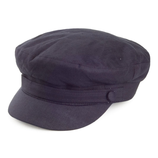 Casquette de Marin en Lin Irlandais Mariner Classic bleu marine FAILSWORTH