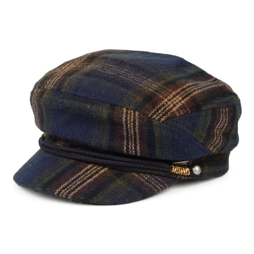 Casquette de Marin à Carreaux Qadly bleu marine-olive BARTS