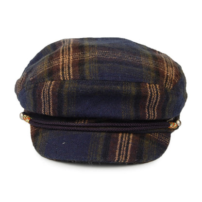 Casquette de Marin à Carreaux Qadly bleu marine-olive BARTS