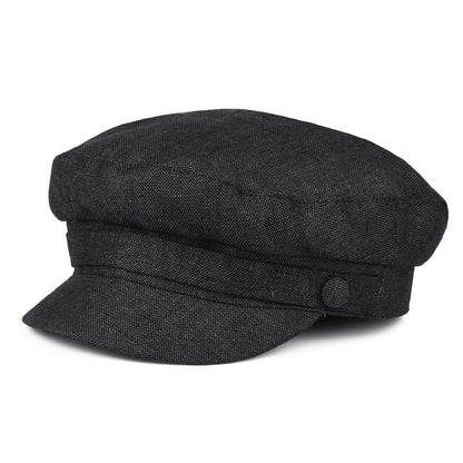 Casquette de Marin en Lin Irlandais Mariner anthracite FAILSWORTH