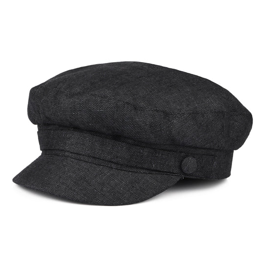 Casquette de Marin en Lin Irlandais Mariner anthracite FAILSWORTH