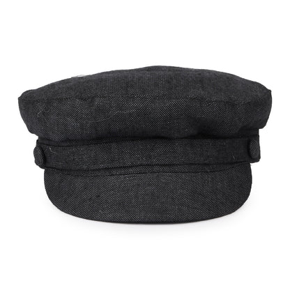 Casquette de Marin en Lin Irlandais Mariner anthracite FAILSWORTH