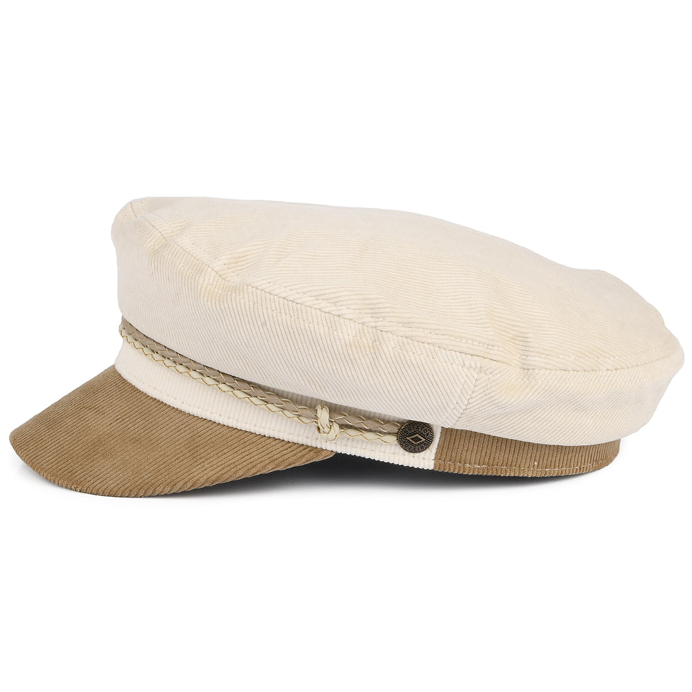 Casquette de Marin en Coton Velours Côtelé Ashland beige-marron clair BRIXTON