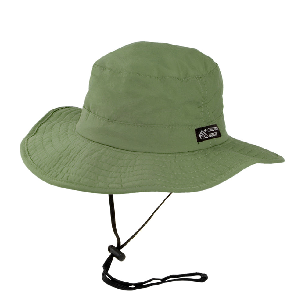 Chapeau Bob Boonie Pliable à Bord Large Evergreen fossil DORFMAN PACIFIC