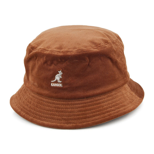 Chapeau Bob en Velours Côtelé marron clair KANGOL