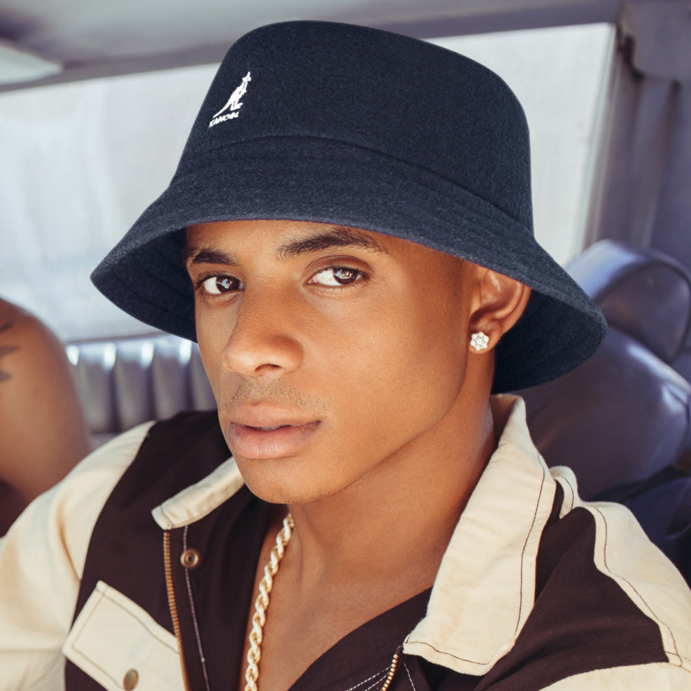 Chapeau Bob en Laine Lahinch noir KANGOL