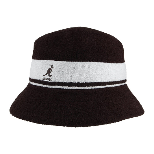 Chapeau Bob à Rayure Bermuda noir KANGOL