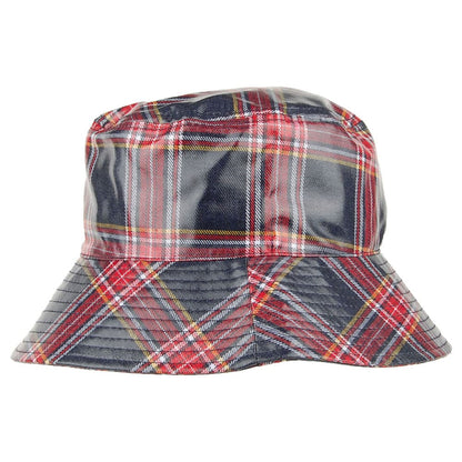 Chapeau de Pluie Tartan Bastia bleu marine-rouge SCALA