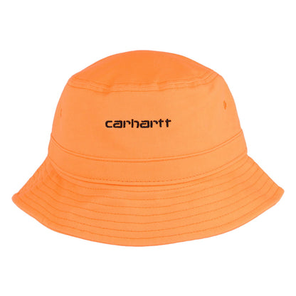 Chapeau Bob Script orange fluo CARHARTT WIP