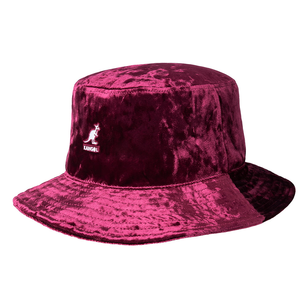 Chapeau Bob Rap en Panne de Velours bordeaux KANGOL