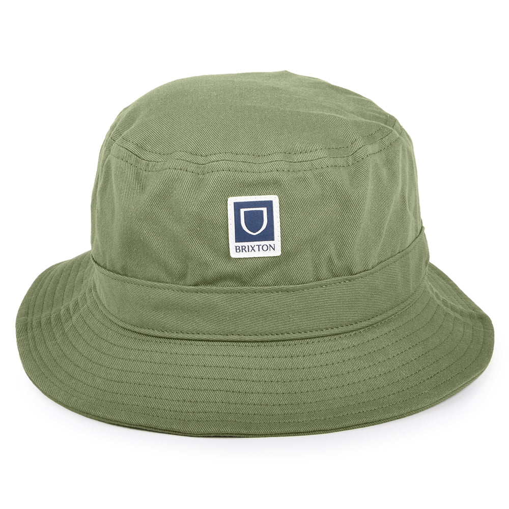 Chapeau Bob Pliable Beta en Coton olive BRIXTON