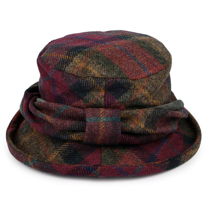 Chapeau Bob en Laine Britannique Tartan rose multi FAILSWORTH