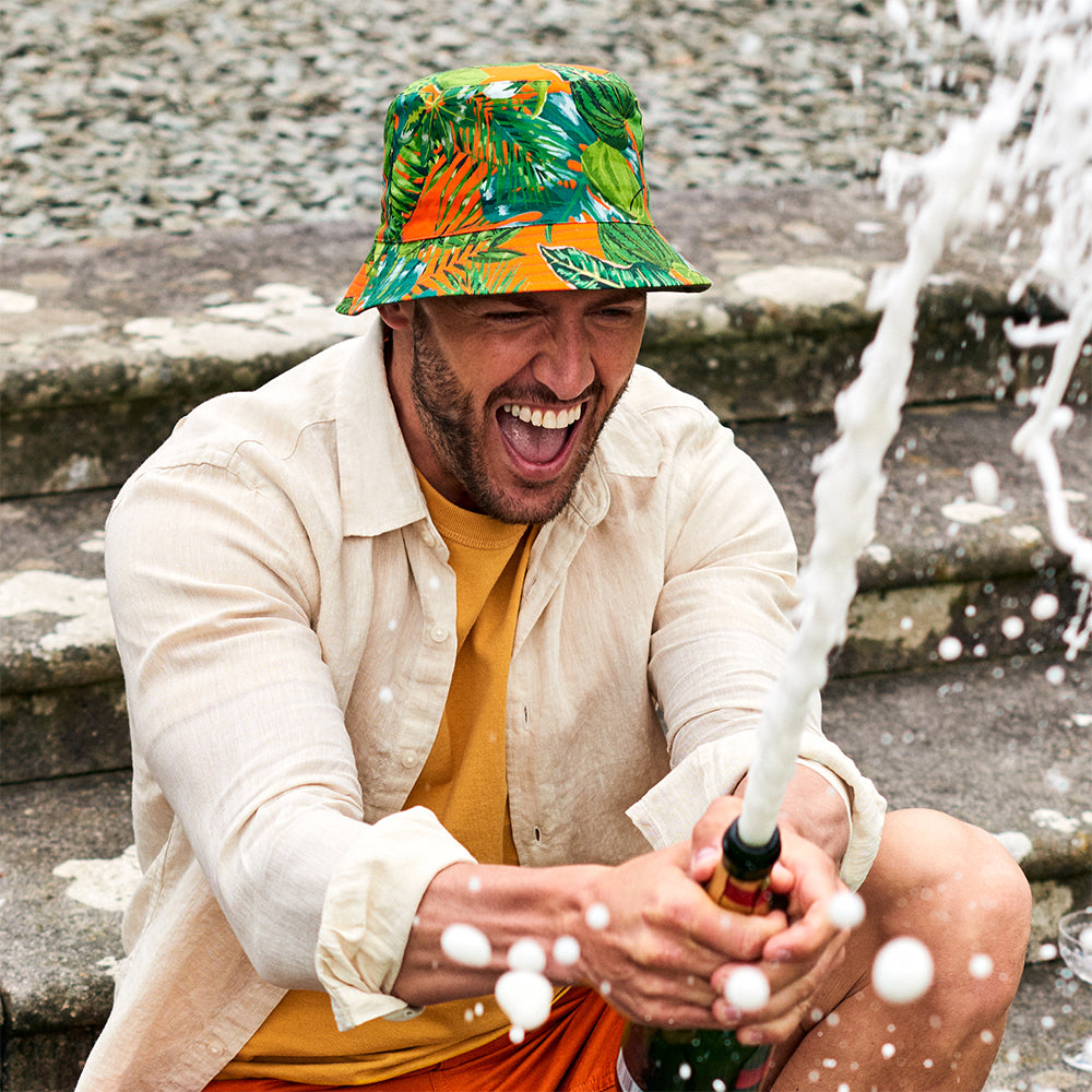 Chapeau Bob Réversible en Coton khaki FAILSWORTH