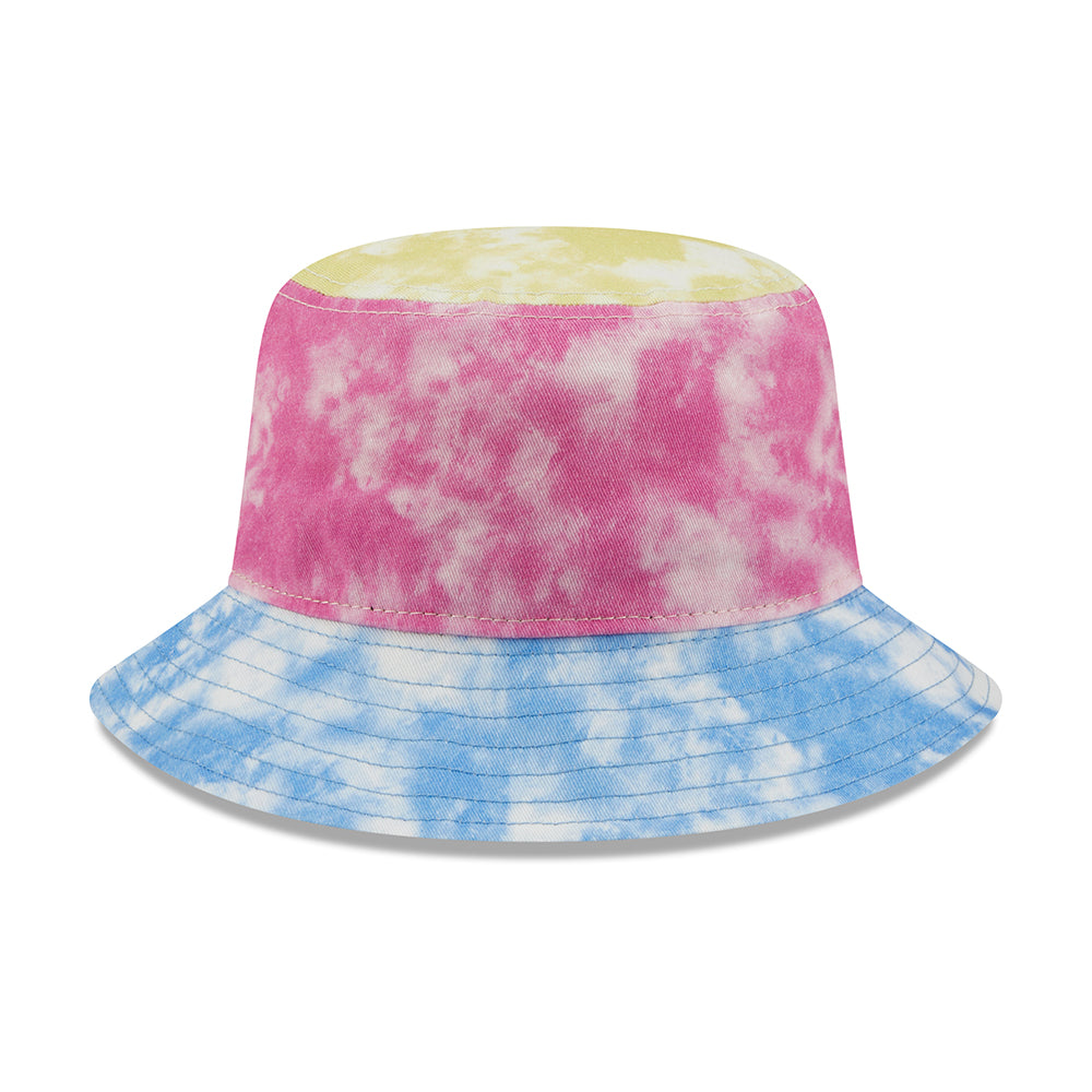 Chapeau Bob Femme Tie Dye Fuselé bleu-rose-jaune NEW ERA