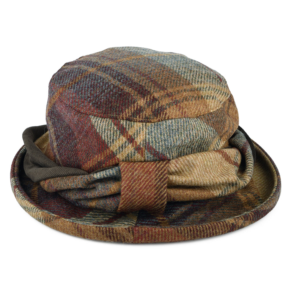 Chapeau Bob en Laine Britannique Tartan moutarde-multi FAILSWORTH