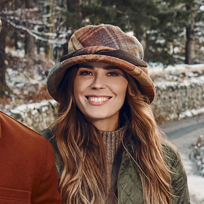 Chapeau Bob en Laine Britannique Tartan moutarde-multi FAILSWORTH