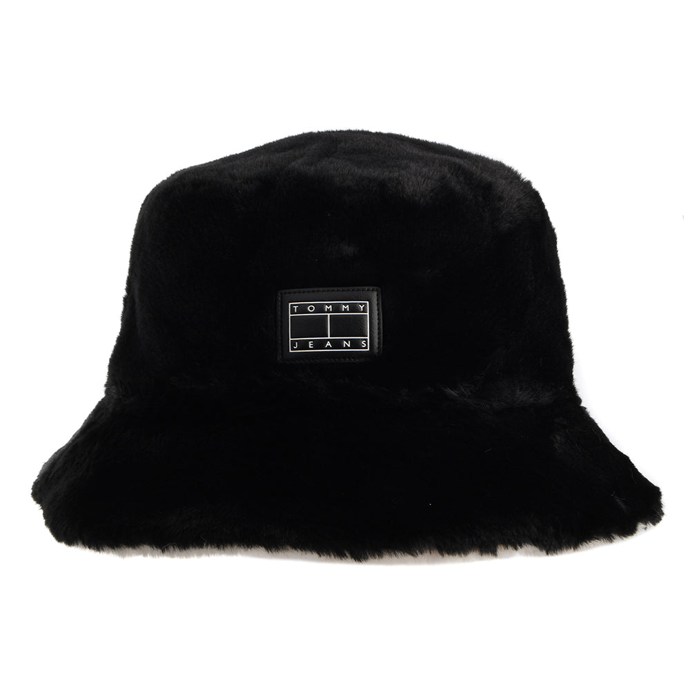 Chapeau Bob en Fausse Fourrure Réversible TJW Fuzzy noir TOMMY HILFIGER
