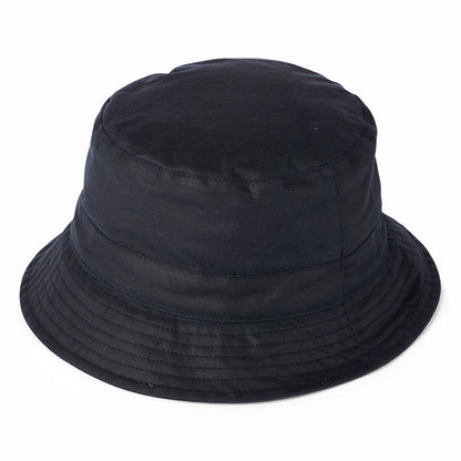 Chapeau Bob en Coton Ciré Britannique bleu marine FAILSWORTH