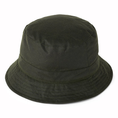 Chapeau Bob en Coton Ciré Britannique olive FAILSWORTH