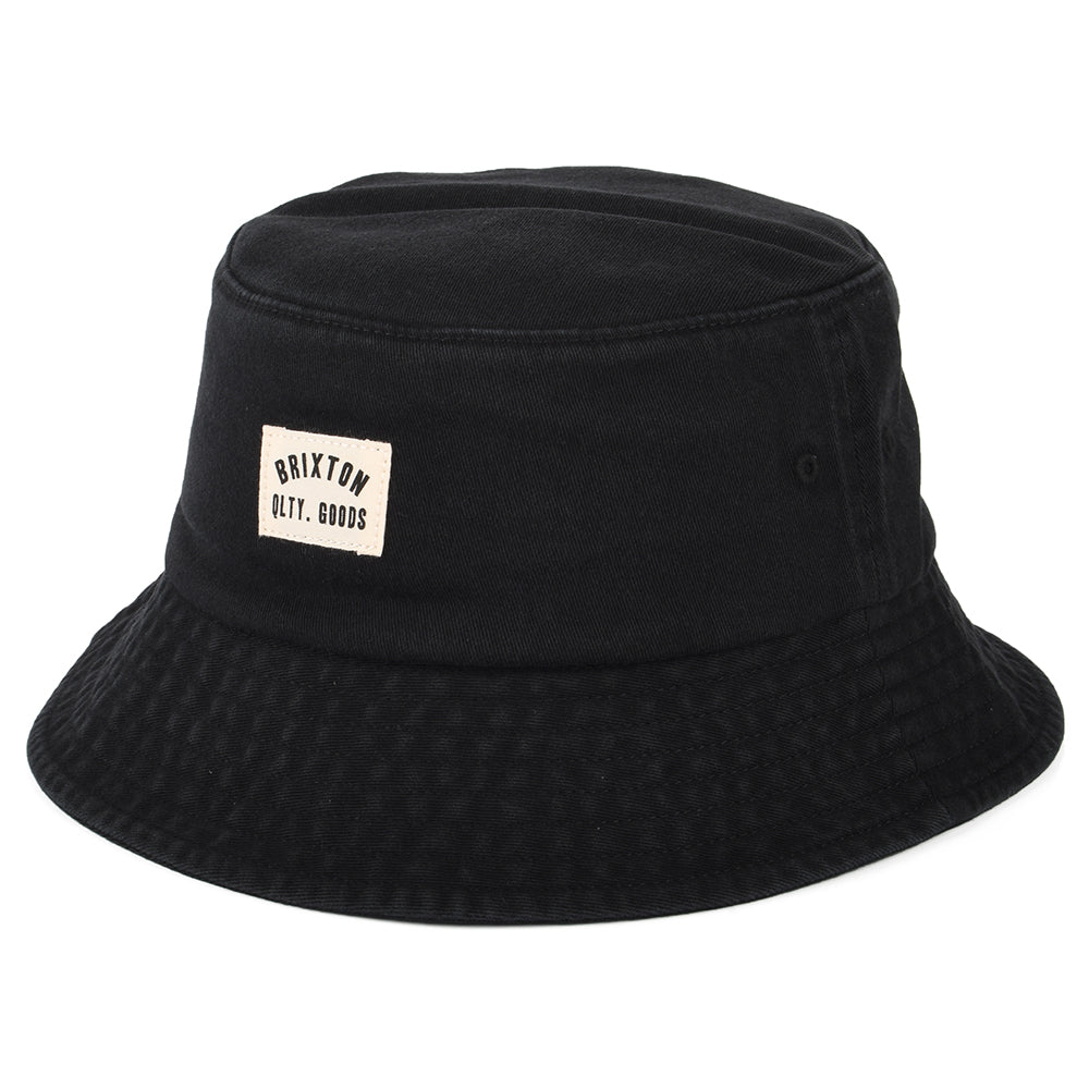 Chapeau Bob Délavé Pliable Woodburn noir BRIXTON