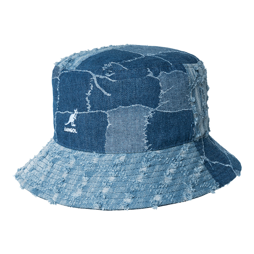 Chapeau Bob Denim Mashup bleu KANGOL