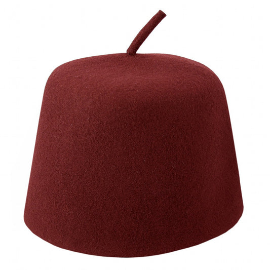Chapeau Fez bordeaux avec Appendice VILLAGE HATS