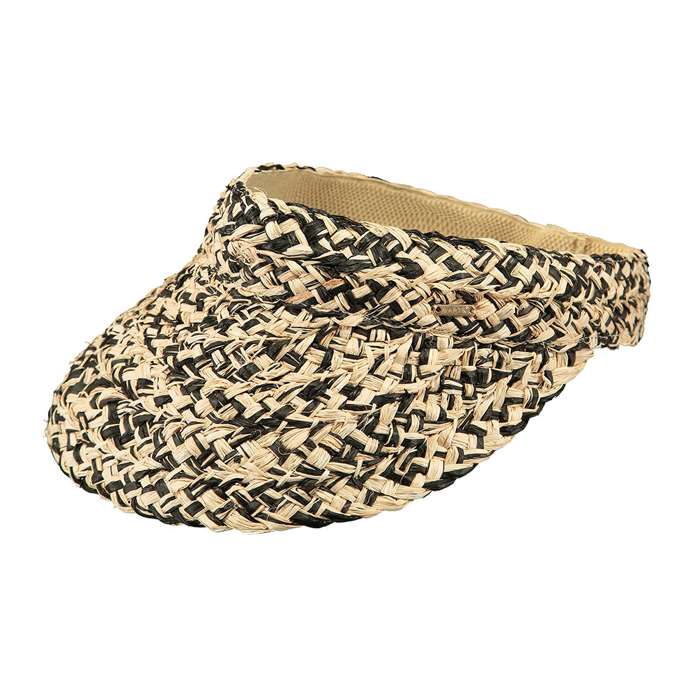 Visière en Raphia Fatua naturel-noir BARTS