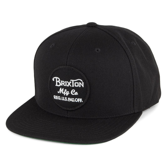 Casquette Snapback en Coton Wheeler noir BRIXTON