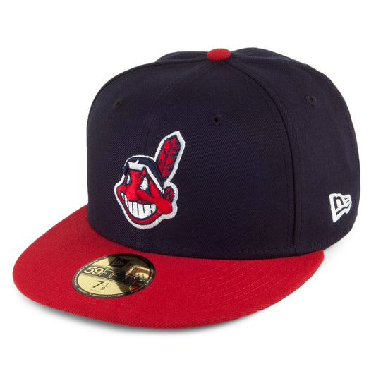 Casquette 59FIFTY Classic On Field Cleveland Indians bleu-rouge NEW ERA