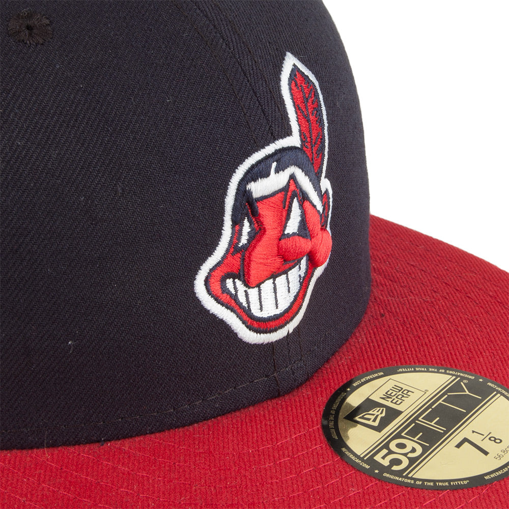 Casquette 59FIFTY Classic On Field Cleveland Indians bleu-rouge NEW ERA