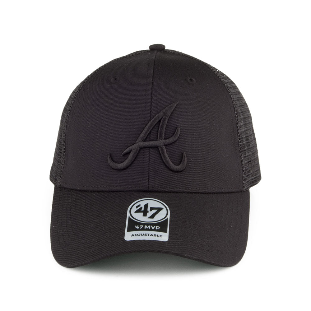 Casquette Trucker Branson MVP Atlanta Braves noir sur noir 47 BRAND