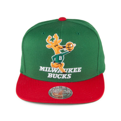 Casquette Snapback XL Logo 2 Tone Milwaukee Bucks vert-rouge MITCHELL & NESS