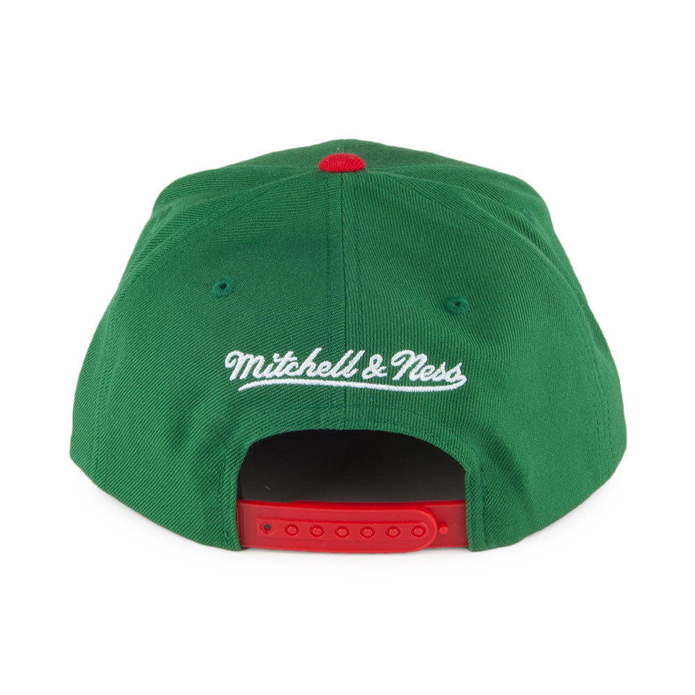 Casquette Snapback XL Logo 2 Tone Milwaukee Bucks vert-rouge MITCHELL & NESS