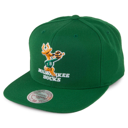 Casquette Snapback Wool Solid Milwaukee Bucks II vert MITCHELL & NESS