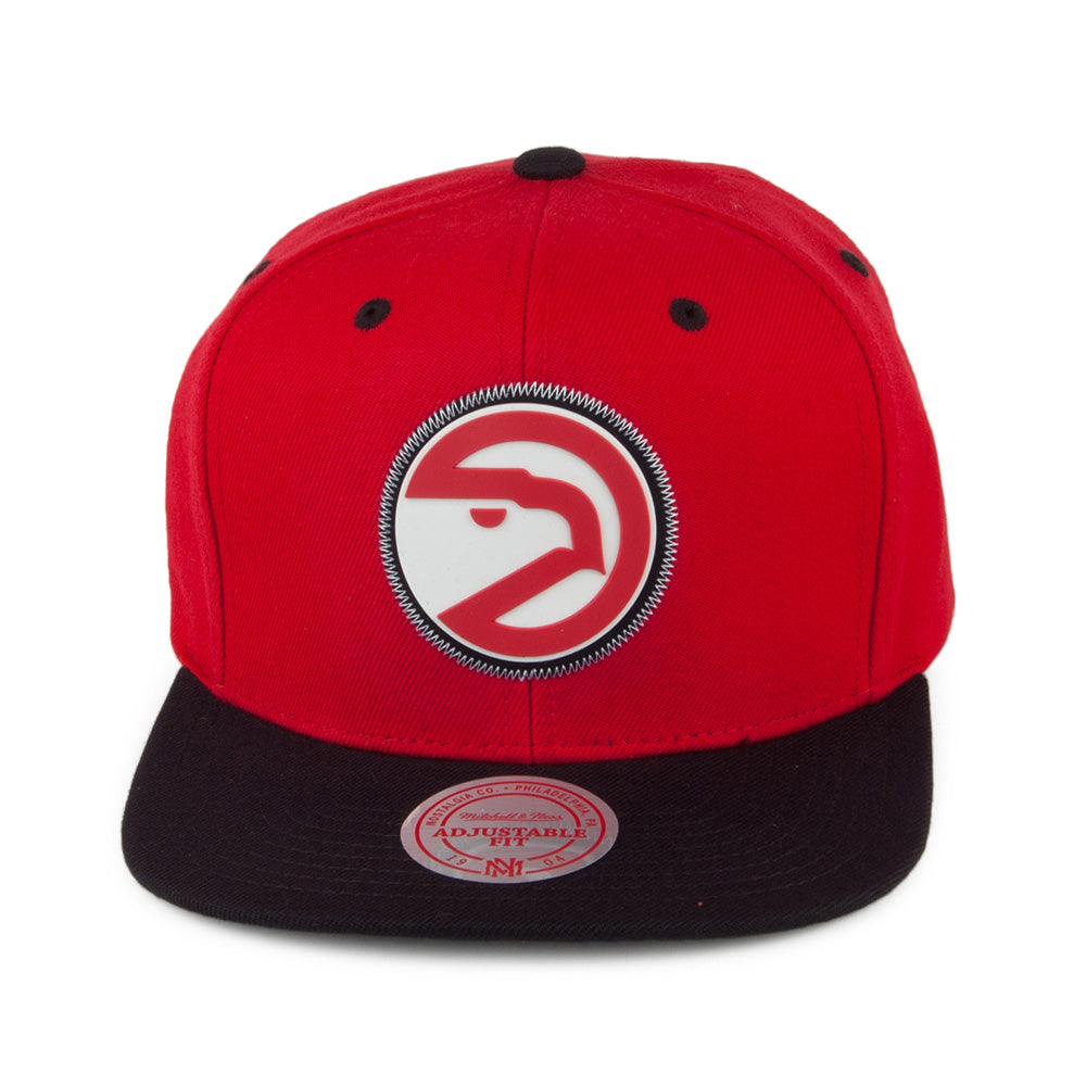 Casquette Snapback Zig Zag Atlanta Hawks rouge-noir MITCHELL & NESS